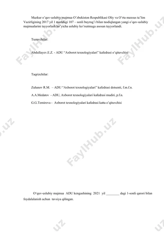 k dasturiy vositalar haqida tushuncha. 2. dasturlash yordamimda pedagogik-dasturiy vositalar yaratish texnologiyasi tayanch so’zlar: vositalar, pedagogik dasturilar, o‘rgatuvchi dasturlar, test dasturlari, mashq qildirgichlar, grafika, ovoz, integratsiyalash, animatsiya, rastrli grafika, vektrli grafika. pedagogik dasturiy vositalar haqida tushuncha pedagogik dasturiy vositalar – kompyuter texnologiyalari yordamida o‘quv jarayonini qisman yoki to‘liq avtomatlashtirish uchun mo‘ljallangan didaktik vosita hisoblanadi. ular ta’lim jarayonini samaradorligini oshirishning istiqbolli shakllaridan biri hisoblanib, zamonaviy texnologiyalarning o‘qitish vositasi sifatida ishlatiladi. pedagogik dasturiy vositalar tarkibiga: o‘quv fani bo‘yicha aniq didaktik maqsadlarga erishishga yo‘naltirilgan dasturiy mahsulot (dasturlar majmuasi), texnik va metodik ta’minot, qo‘shimcha yordamchi vositalar kiradi. pedagogik dasturiy vositalarni quyidagilarga ajratish mumkin: · o‘rgatuvchi dasturlar – o‘quvchilarning bilim darajasi va qiziqishlaridan kelib chiqib yangi bilimlarni o‘zlashtirishga yo‘naltiradi; · test dasturlari – egallangan bilim, malaka va ko‘nikmalarni tekshirish yoki baholash maqsadlarida qo‘llaniladi; · mashq qildirgichlar - avval o‘zlashtirilgan o‘quv materialini takrorlash va mustahkamlashga xizmat qiladi; · visuvalashtirish - o‘qituvchi ishtirokidagi virtual o‘quv muhitini shakllantiruvchi …