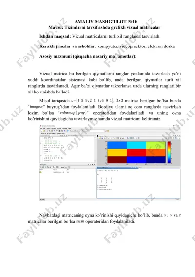 tizimlarni tavsiflashda grafikli vizual matricalar — DOCX