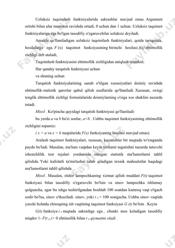 tasodifiy miqdorlar taqsimot funksiyalari - Page 5