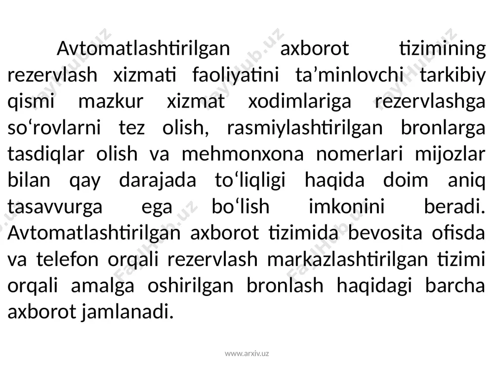 mehmonxonalarda avtomatlashtirilgan axborot tizimidan foydalanish - Page 5