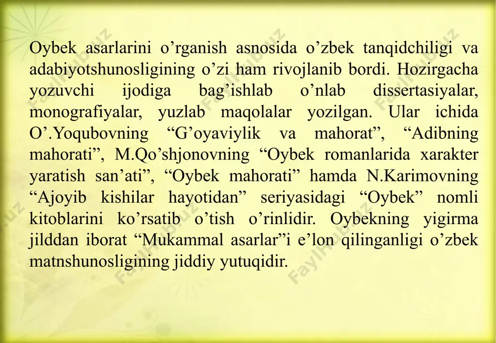 oybekning hayoti va ijodi - Page 4