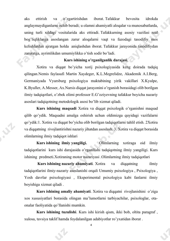 ravishda, passiv va faol holda, reproduktiv va produktiv tarzda, verbal va noverbal shaklda, mantiqiy va mexanik yo’l bilan aks ettiruvchi esda olib qolish, esda saqlash, qayta esga tushirish, unutish hamda tanish xissidan iborat psixik jarayon. alohida va umumiylik namoyon qiluvchi ijtimoiy hodisa barcha taassurotlarni ijobiy qayta ishlashga yo’naltirilgan mnemik faoliyatdir». shuni ta’kidlash joizki, kelitirilgan mazkur ta’rif xotiraning murakkab keng qamrovli jihatlarini to’la ta’kidlash imkoniyatiga ega. shaxsning yo’nalishi uning qiziqishida ifodalanadi. kishining qiziqishi xotiraga aniq va kuchli ta’sir ko’rsatadi, ya’ni yaxshi esda olib qolishni ta’minlaydi. biz ko’pincha u yoki bu narsa va hodisalarni yomon esda qoldiramiz bu xotirani yomonligini emas balki ularga qiziqish yo’qligini ko’rsatadi. masalan, o’quvchilar hamma fanlarni bir xil o’zlashtira olmaydilar. bu ularning har xil xotiraga ega ekanliklarini emas, balki o’qitilayotgan fanga qiziqishning har xilligi bilan tushuntiriladi. esda olib qolishga kishining emosional munosabati ham katta ta’sir ko’rsatadi. kishi uchun yaqqol xayajonli reaksiya vujudga keltiruvchi narsalar ongda chuqur iz qoldirib …
