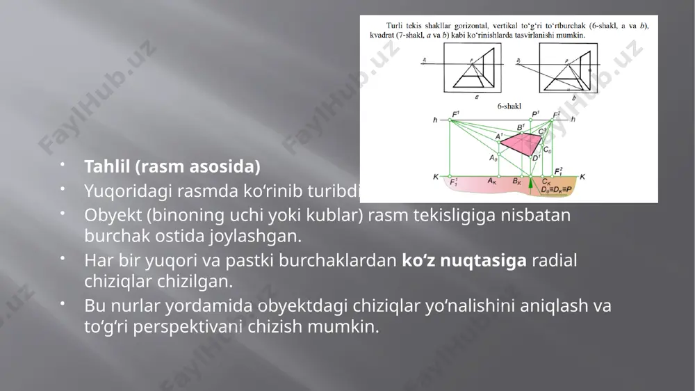 radial nurlar izi usuli obyekt perespektivasini qurish - Page 3