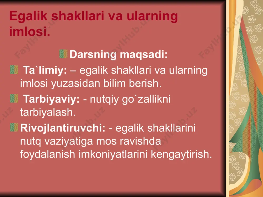 egalik shakllari va ularning imlosi - Page 2