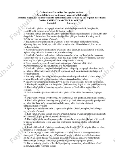 harakatli o‘yinlar va uni o‘qitish metodikasi — DOCX
