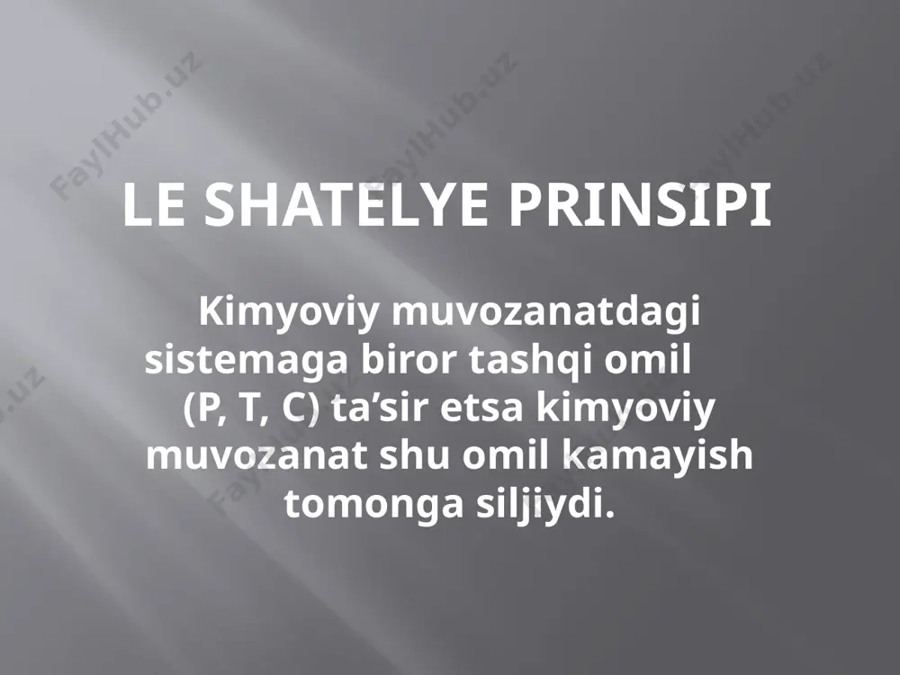 kimyoviy muvozanatga ta’sir etuvchi omillar - Page 3