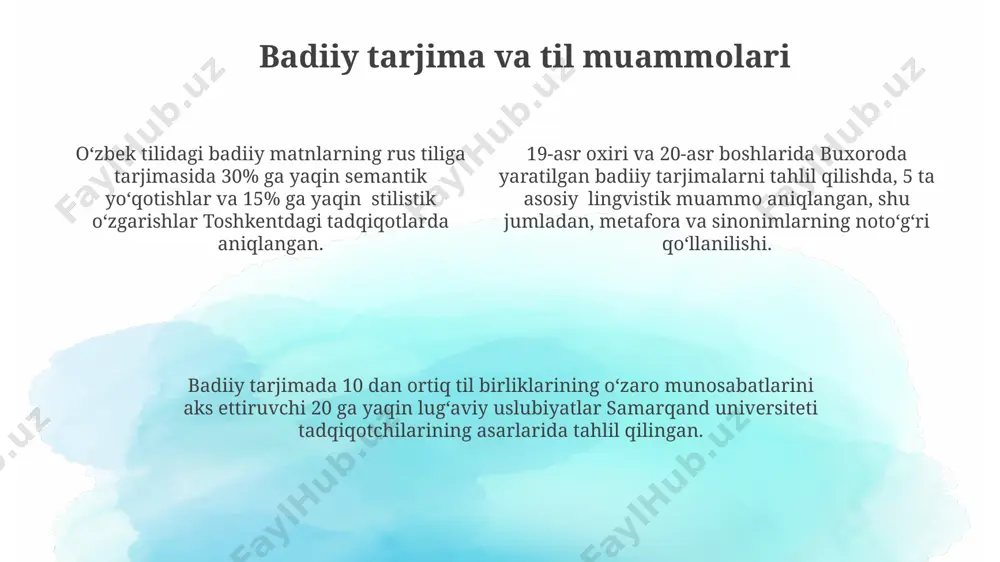 di, bu esa o'zbek madaniy merosining boyligidan dalolat beradi. sovet davrida 30-yillarda o'zbek tilining lotin alifbosidan kirill alifbosiga o'tishi, milliy identifikatsiya va madaniy ifoda usullariga ta'sir ko'rsatgan muhim tarixiy voqea bo'ldi. san'at va idrokning tilga bog'liqligi uzbekistondagi 5 ta yirik shahardagi san'at muzeylarida saqlanayotgan asarlarni tahlil qilish, tilning madaniy kontekstga ta'sirini 20% ga oshirishini ko'rsatadi. "san'at va idrokning tilga bog'liqligi"ni o'rganishda, 19-asr oxiri – 20-asr boshlarida yevropa va rossiya estetik nazariyalarining ta'siri 3 ta asosiy yo'nalishni belgilab bergan. tilshunoslik va semiotika sohalarining badiiy asarlarni talqin qilishga qo'shgan hissasi, 100 dan ortiq tadqiqotlarda, masalan, samarqanddagi registon maydonidagi me'morchilikni o'rganishda aniq ko'rinib turibdi. til va estetik tajriba "til va estetik tajriba"da 1980-yillardan keyingi o'zbek adabiyoti namunalari orqali badiiy matnning semantik boyligi va tilning obrazli ifoda vositalari chuqur tahlil qilinadi. "til va estetik tajriba" asari 20-asrning ikkinchi yarmida, o'zbekistondagi adabiy muhitda 3 ga yaqin asosiy fikr oqimlarini tahlil qilib, estetik tushunchalarni til orqali …
