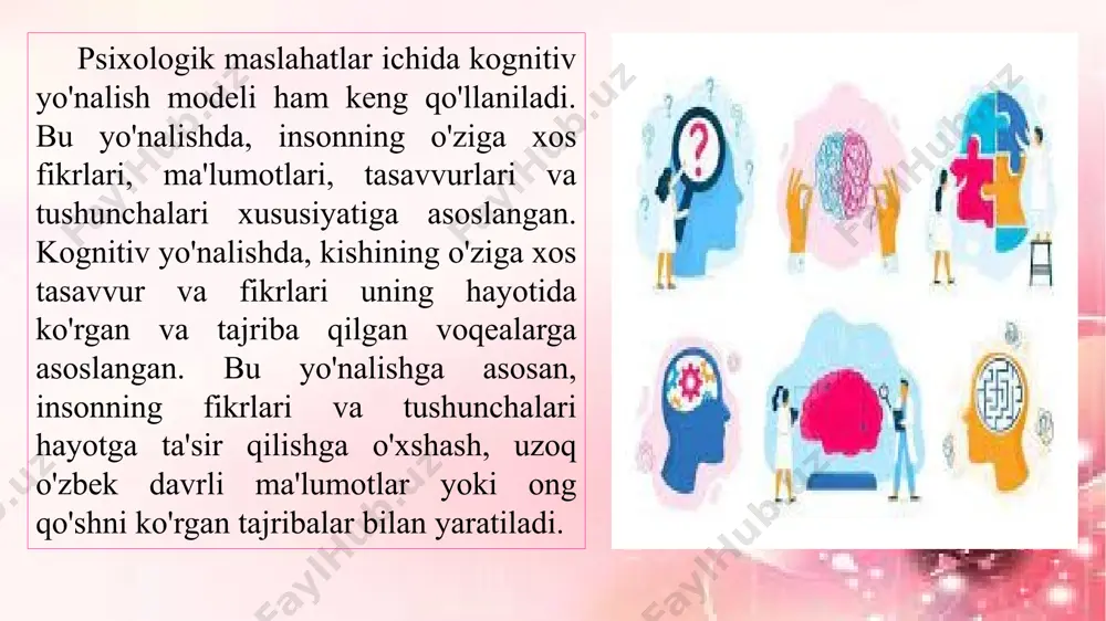 lisning ratsional-emotiv terapiyasi (ret) va a. bekning kognitiv terapiyasi, v. glasserning reallik terapiyasi va e. bernning tranzaktsion tahlili. keling, ushbu maktablarni batafsil ko'rib chiqaylik. ret asoschisi a. ellis (1913 y. t.) pravoslav psixoanalitik sifatida ish boshlagan, keyin k. xorni rahbarligida tahsil olgan. yigirmanchi asrning 50-yillarida a.ellis amaliy psixologiyaning yangi yo'nalishining asosini tashkil etgan bir qator qoidalarni shakllantirdi. a. ellis tomonidan tez-tez keltiriladigan ushbu qoidalardan biri stoik epiktetning "odamlarni narsalar bilan emas, balki ularni qanday ko'rishi bilan bezovta qiladi" degan bayonoti shundan iboratki, uning ratsional-emotiv terapiyadagi harakatlarining asosiy yo'nalishi: fikrlash va harakat qilish usullari. a. ellis - ko'rinishidan a. adler ta'sirida - o'z kontseptsiyasida i-bayonlarni qayta qurish va shaxsning so'zsiz qabul qilingan me'yorlari va majburiyatlarini tahlil qilishga katta e'tibor beradi. individual ong tuzilishiga qat’iy ilmiy yondashuvlarga asoslanib, ret mijozni stereotiplar va klişelar bog‘lari va ko‘r-ko‘ronalaridan xalos etishga, dunyoga yanada erkin va ochiq fikr bilan qarashni ta’minlashga intiladi. ret asoschisi a. ellis …