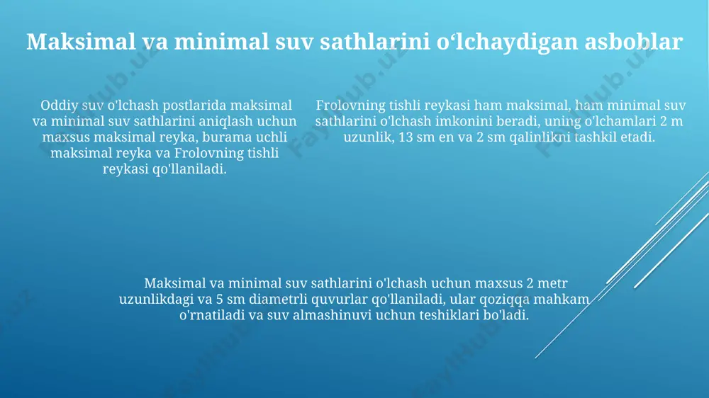 suv sathini aniq oʻlchaydogan asbob uskunalar - Page 5