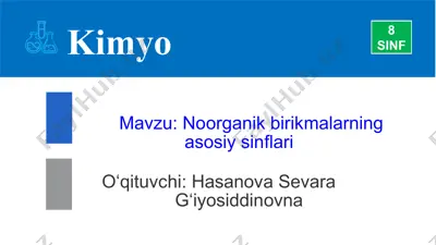 noorganik birikmalarning asosiy sinflari — PPT
