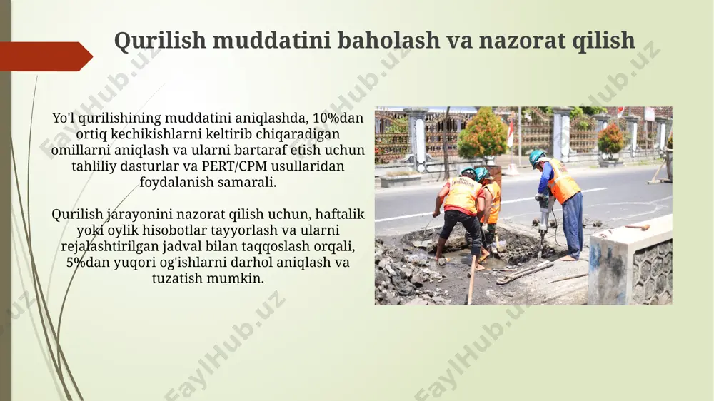 avtomobil yo'llarini qurilish muddatini aniqlash - Page 5