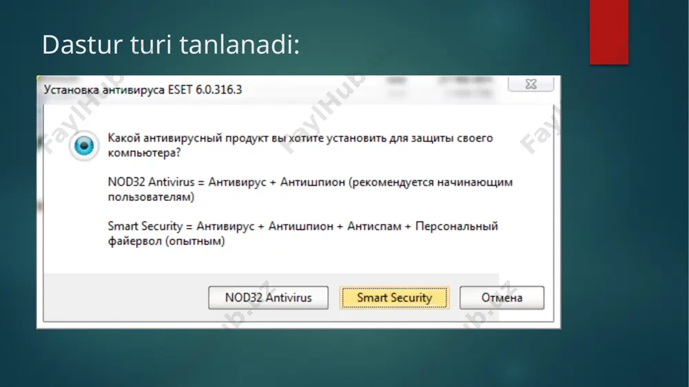 eset nod32 smart security 6 dasturi yordamida ot himoyasini taminlash - Page 5