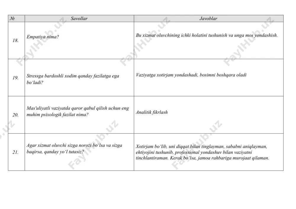 ezidentining 01.06.2023 yildagi pf-82-son farmoniga asosan ijtimoiy himoya milliy agentligi tarkibiga oʻtkazildi. 30. bola tug‘ilganda beriladigan suyunchi puli miqdori qancha? mxtekm(mehnatga haq to‘lashning eng kam miqdoridan)ning 70,3 barobari miqdorida. 31. 2023-yil 15-oktabrdan boshlab talabgorlarni o‘zgalar parvarishiga muhtoj bo‘lgan yolg‘iz yashovchi yoki yolg‘iz keksa va nogironligi bo‘lgan shaxs deb e’tirof etish yoki bekor qilish, shuningdek, yolg‘iz keksalar va nogironligi bo‘lgan shaxslar ro‘yxatiga kiritish (undan chiqarish) kimning qaroriga asosan amalga oshiriladi? 2023-yil 15-oktabrdan boshlab talabgorlarni o‘zgalar parvarishiga muhtoj bo‘lgan yolg‘iz yashovchi yoki yolg‘iz keksa va nogironligi bo‘lgan shaxs deb e’tirof etish yoki bekor qilish, shuningdek, yolg‘iz keksalar va nogironligi bo‘lgan shaxslar ro‘yxatiga kiritish (undan chiqarish) “inson” ijtimoiy xizmatlar markazlarining qaroriga asosan amalga oshiriladi 32. 2024-yil 1-yanvardan boshlab i guruh nogironligi bo‘lgan shaxsga yoki 18 yoshgacha nogironligi bo‘lgan bolaga, shuningdek, davolash muassasasining xulosasiga ko‘ra o‘zgalarning parvarishiga muhtoj bo‘lgan 80 yoshga to‘lgan qariyalarga qarab turishning haqiqiy holatlari kim tomonidan va qancha muddatda o’rganiladi? 2024-yil …