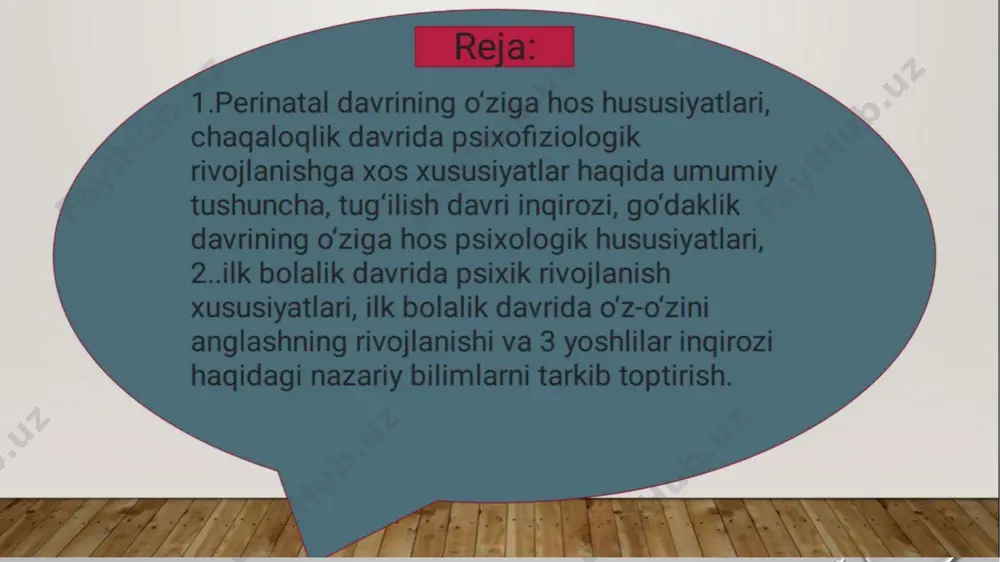talik embrion solishtirilganda uning ko‘rinishida sezilarli o‘zgarishlarni ko‘rishimiz mumkin. 3 haftalik embrion uzunligi 2 millimetrdan oshmaydi. hujayralarning darajalarga bo‘linishi boshlanib, organizm ko‘prok salamandrani eslatadi. o‘sish va rivojlanish tezlik bilan amalga oshadi, 8 haftalik embrionda ko‘zlar, og‘iz, qo‘l va oyoqlarni ko‘rish mumkin, miya va nerv tizimi ham juda tez rivojlanadi, embrion yuragi bir oy avval o‘z faoliyatini boshlab yuborgan bo‘ladi. embrionda odamga xos organlar u yoki bu shaklda mavjud bo‘ladi, lekin uning o‘lchamlari onaga sezilarli daraja bulmaydi. homila bosqichi(9- 38 hafta)homila bosqichi oxirgi va eng uzoq davom etadigan bosqich bo‘lib, to‘qqizinchi haftasidan boshlab, tug‘ruq bilan tugallanadi. bu vaqtda homilaning tana o‘lchamlari kattalashadi va organizm tizimlari faoliyat yurita boshlaydi. 4 oylikdan homilaning og‘irligi 113,4 grammdan 226,8 grammgacha etadi. oxirgi 5 oyda homilaning og‘irligi 1984,5 grammdan 2268 grammgacha o‘lchamlari kattalashib borishini ko‘rish mumkin. 1. tuxumdon va urug‘don differensiatsiyasi2. qon tomir tizimining faoliyati3. homila harakatining onaga sezilishi.4. homila boshida soch qoplanishining hosil bo‘lishi .5. …