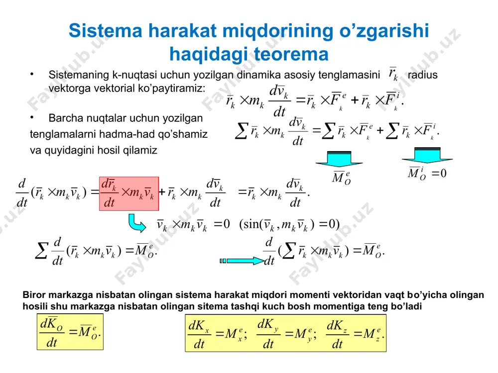 dinamikaning umumiy teoremalari. ish va quvvat - Page 5