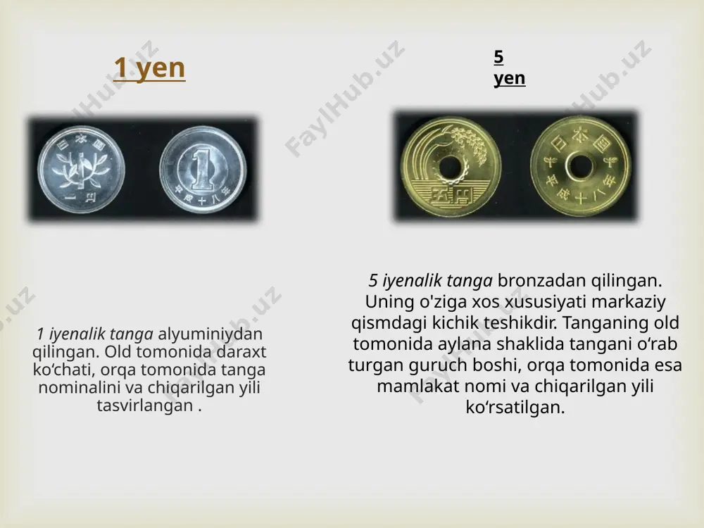 sangiz, chap tomonda o'rtada uchta vertikal chiziqni ko'rasiz. bundan tashqari, markaziy "oyna" da imperatorning surati paydo bo'ladi. yaponiya bank tizimining tarixi birinchi zamonaviy banklar yaponiyada 1872 yildan keyin xususiy "milliy banklar" sifatida paydo bo'ldi. 1882 yilda yaponiya banki tashkil etildi. bank 30 yil muddatga tashkil etilgan bo‘lib, uning asosiy maqsadi inflyatsiya darajasini pasaytirish edi. 1885 yildan boshlab bank kumushga almashtiriladigan banknotlarni chiqara boshladi. 1889 yil qonuni banknotlarni chiqarish qoidalarini belgilab berdi. bundan buyon yaponiya banki tomonidan muomalaga chiqarilgan banknotalar 100% kumush bilan qoplanishi kerak edi, qoplamasiz chegara 70 million iyena bundan mustasno. 1897 yilda yaponiya oltin monometalizm tizimiga o'tdi. 1931 yil dekabr oyidan boshlab yaponiya banki banknotlarini oltinga almashtirish to'xtatildi. 1942 yilda qonun qabul qilindi, unga ko'ra yaponiya banki hukumat tomonidan nazorat qilinadi. 1998 yil 1 aprelda yaponiya banki to'g'risidagi yangi qonun kuchga kirdi, unga ko'ra bank moliya vazirligidan mustaqil bo'ldi.  yaponiya markaziy banki  yaponiya bankining funktsiyalari va …