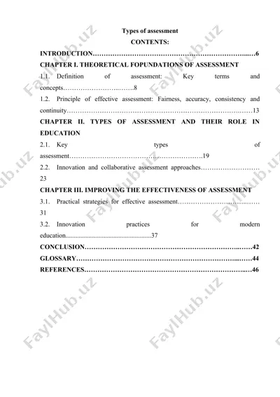 types of assessment — DOCX