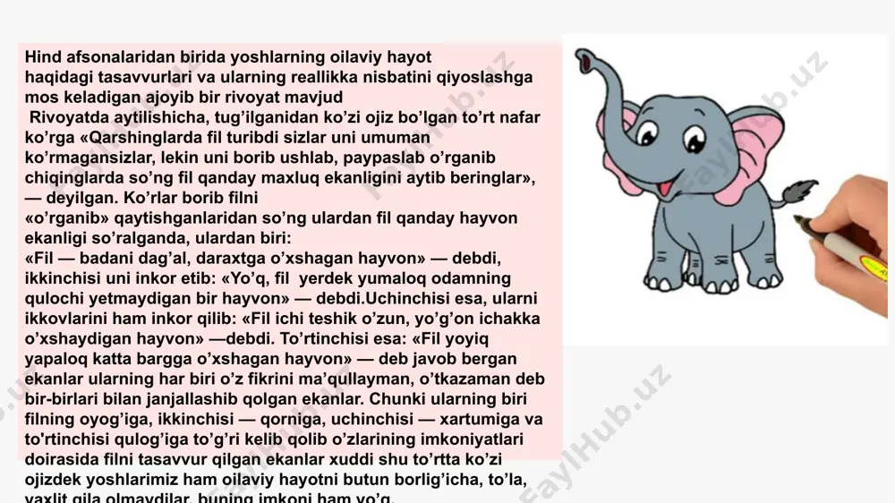 tomonidan yosh oilalar,ularning mustahkamligini ta’minlash va ularda ijtimoiy, iqtisodiy va ma’naviy qo’llab-quvvatlash yangi oilaning barqarorligini ta’minlashga imkoniyatlar yaratish borasida ham bir qator ishlar amalga oshirilmoqda. odamlar o’rtasidagi muloqot va uning umumiy qonuniyatlari odam turmush tarzining barcha jabhalarida boshqa odamlar bilan bo’ladigan o’zaro munosabatining eng muhim shartlaridan hisoblanadi. odamning aqli, irodasi, hissiy madaniyati, tarbiyalanganligi, nazokatliligi va shu kabilarning barchasi muloqot tufayli shakllangan xislatlardir. shu bilan birga uyqusizlik, bosh og'rig’i, nevrozlar, insultlar, infarqtlar va boshqa turli kasalliklar, shuningdek ichkilikka, giyohvand moddalarga ruju qo’yish, hatto o’z joniga qasd qilish kabilar ham shu muloqotning natijasidir. rivoyatlarda aytilishicha, dono ezop o’z xo’jayinining «menga avval, dunyodagi eng mazali, shirin taomni keltir va undan so’ng aksincha eng bemaza, yaramas taomni keltir», — deb buyurganida, u har ikkala safar ham qaynatilgan tilni keltirgan ekan. demak, til, muloqot inson hayotida undan qanday foydalanish, uni qanday ishlatish, qanday tashkil qilishga qarab, uning uchun eng aziz, eng qadrli bo’lishi yoki aksincha …