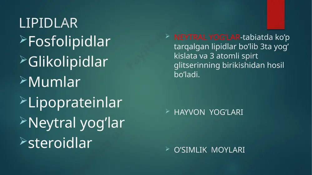 lipidlar tuzilishi, xossalari va almashinuvi - Page 4