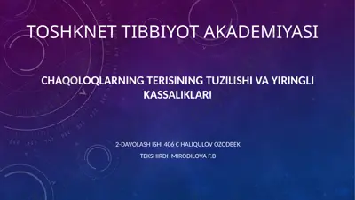 toshknet tibbiyot akademiyasi — PPTX