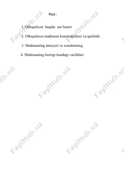 olloqulixon madrasasi — DOCX