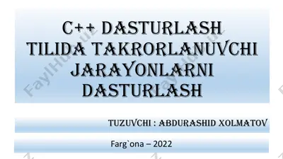 c++ dasturlash tili — PDF