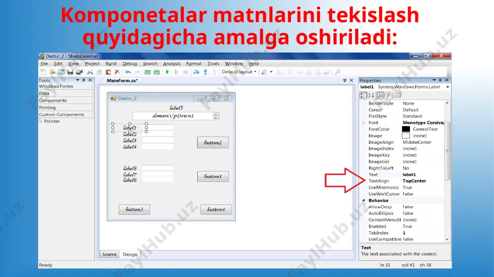 c# dasturlash tilida 3-tartibli tenglamalarni yechishga doir dastur - Page 5