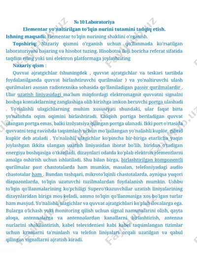 laboratoriya — DOCX
