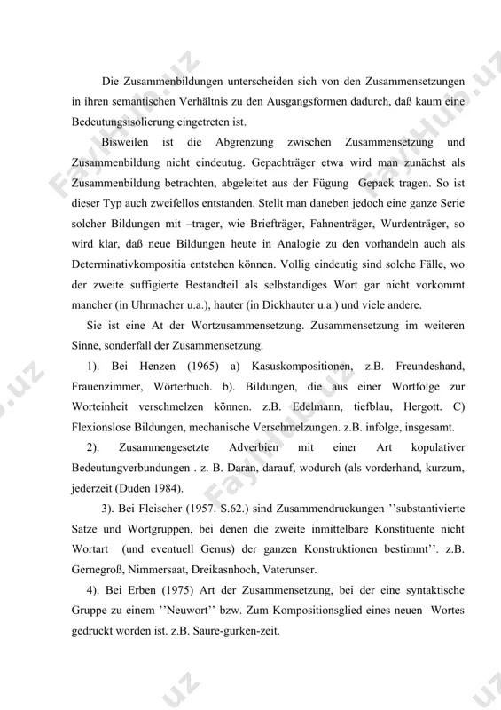 vieler definitionsarten des begriffs zusammenrückung werden gewöhnlich zu ihr ad-hos zusammensetzungen (ad-hos-специално для данного случая с этой целью) gerechnet, bei denen satze zu einen wort zusammengefasst werden, z.b. sechsuhrladenschluss, hansguckindeluft. häufig zeigt man den ad-hos charakter solchesr zusammenruckungen in geschriebenen texten durch bindestriche an. den zusammenrückung könnte man auch die sogenanten satzwörter zuordnen, die aus einem mehr oder veniger vollstandiger satz zu bestehen scheinen: schlagetot, tunichtsgut, ruhrmichnichtan, springensfeld. ein teil davon ist als imperativische wendung zu erklaren (ruhrmichnichtan) , manche durften eher das verb in der 1. person enthalten (schlagetot ’’ich schlage tot’’), viele lassen beide deutungen zu. nicht von allen dieser wörter ist eine pluralform üblich. einen aktiven gebrauch finden in jungster zeit in den deutschen texten entlehnte zusammenruckende typ pin-up-girl (bedeutet in englischen leichtbekleidetes madchen auf /ilustrierten/bildern, die man an die wand heften kann, au-pair-mädchen (wo au pair französischen ohne bezahlung nur gegen unterkunft und verpflegung bedeutet). die …