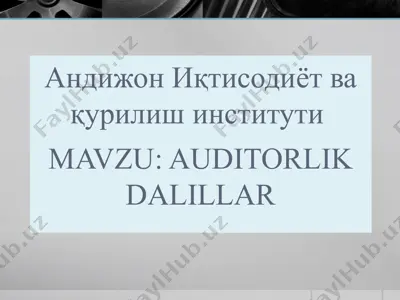 auditorlik dalillar — PPTX