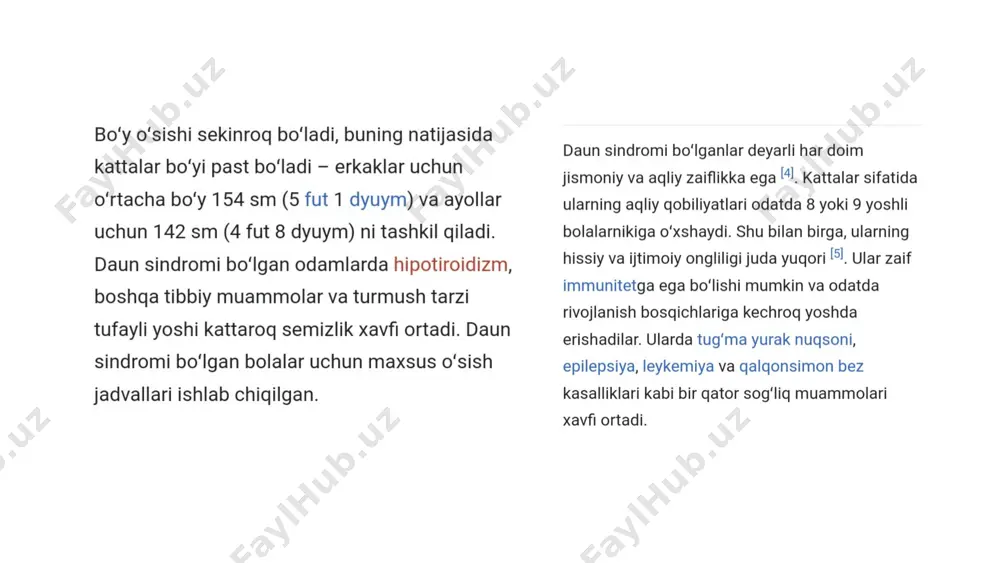 daun kasalligi (daun sindromi) - Page 4