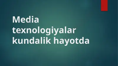 media texnologiyalar — PPTX