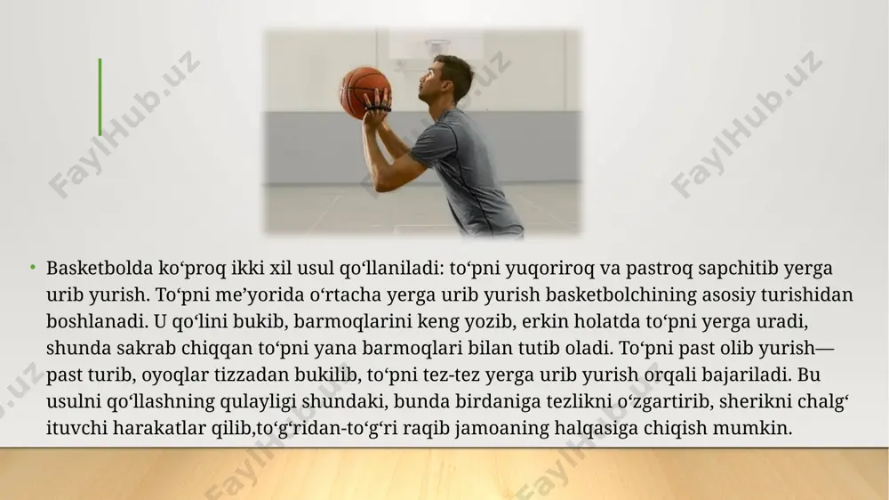 basketbol o'yinida to'pni boshqarishning texnik usullarini o'rgatish - Page 5