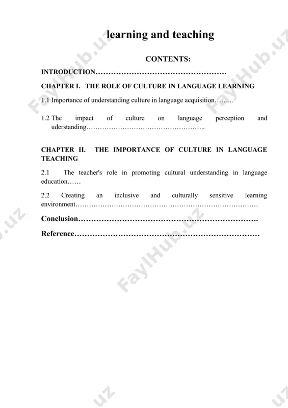 students develop not only linguistic proficiency but also cultural awareness, empathy, and respect for diversity. this course paper will explore the importance of culture in language learning and teaching, examining how cultural factors influence language acquisition, communication skills, and intercultural competence. it will discuss strategies for incorporating culture into the language curriculum, promoting cultural awareness, and creating inclusive learning environments that celebrate diversity. additionally, it will address the role of educators in fostering cultural competence and preparing students to thrive in a multicultural society. the aim of the course paper is to highlight the importance of culture in language learning and teaching. it will explore how culture influences language acquisition, communication skills, and intercultural competence. the paper will discuss strategies for integrating cultural content into the language curriculum, promoting cultural awareness, and creating inclusive learning environments. additionally, it will address the role of educators in fostering cultural competence and preparing …