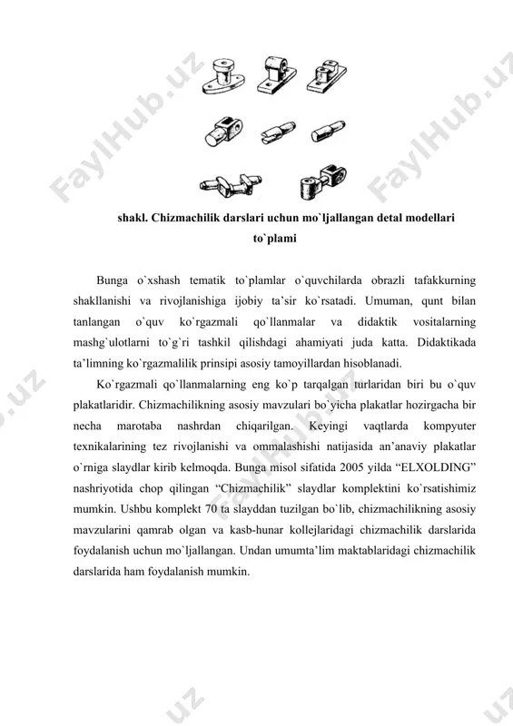 1998 7. rahmonov i.t. chizmachilikdan didaktik o’yinlar. – t., 1992 8. raxmonov i.t. chizmalarni chizish va o’qish. – t., «o’qituvchi». 1992.