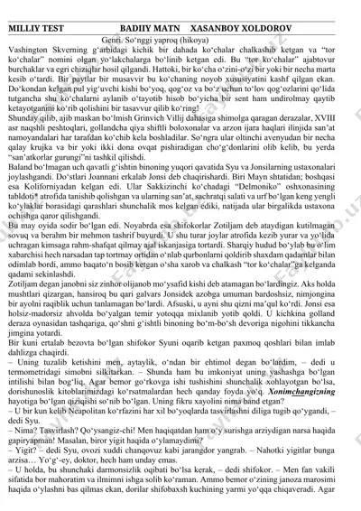 milliy testbadixasaboy xoldorov — DOCX