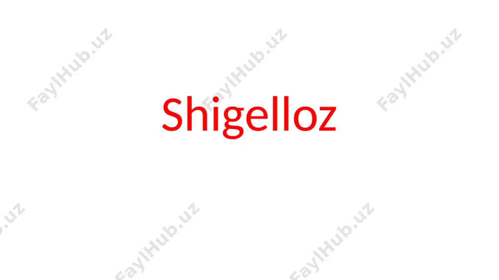 unitet tanqisligida asosiy klinik belgilari shigelloz yallig'lanish-intoksikatsiya sindromi(isitma 39°c gacha,gemolitik- uremik sindrom); shqozon-ichak trakti zararlanishi: qorin og'riqi defekatsiya qilish uchun noto'g'ri istak tenesmus diareya, asosan ekssudativ xarakterga ega (dastlabki bosqichlarda) mahalliy o'zgarishlar rivojlanishining asosiy bosqichlarishigelloz kataral kolit fibrinoz kolit yarali kolit yarani davolash bosqichi bolalarda birinchi navbatda ichakning limfoid shakllanishlari ta'sirlanadi - giperplaziya, miyeloid metaplaziya, nekroz va yiringli follikulyar yoki follikulyar yarali kolitning shakllanishiga olib keladi. bakterial dizenteriyada fibrinoz kolit http://vmede.org/sait/?page=15&id=anatomija_patologicheskaja_3airatyan_2010&menu=anatomija_patologicheskaja_3airatyan_2010 bakterial dizenteriyada fibrinoz kolit gematoksilin va eozin bilan bo'yash (a - x100, b - x400) http://vmede.org/sait/?page=15&id=anatomija_patologicheskaja_3airatyan_2010&menu=anatomija_patologicheskaja_3airatyan_2010 bakterial dizenteriyada follikulyar kolit ichaklardagi asoratlar ichak yaralarining teshilishi: peritonit, paraproktit ichakdan qon ketishi ichakning flegmonasi va gangrenasi (infektsiya qo’shilganda) to’g’ri ichak tushib qolishi (bolalar) invaginatsiyalar toksik megakolon stenozlar postdizenterik ichak disfunktsiyalari ichakdan tashqari asoratlarshigelloz maxsus: gemolitik-uremik sindrom yuqumli-toksik shok o'tkir buyrak usti yetishmovchilik ensefalit (bolalar) maxsus bo'lmagan: pnevmoniya, otit, siydik yo'llari infektsiyalari, og'iz bo'shlig'i infektsiyalari surunkali kursdagi amiloidoz va kaxeksiya postinfeksion asteniya …