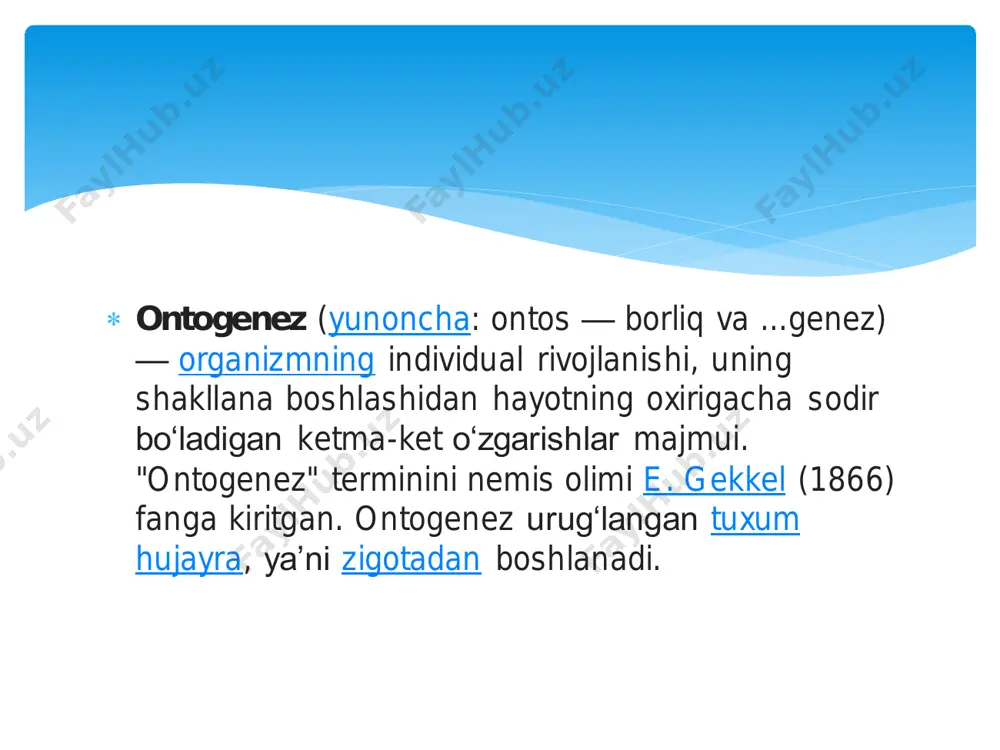 ontogenez mavzusidagi mustaqil ish - Page 3