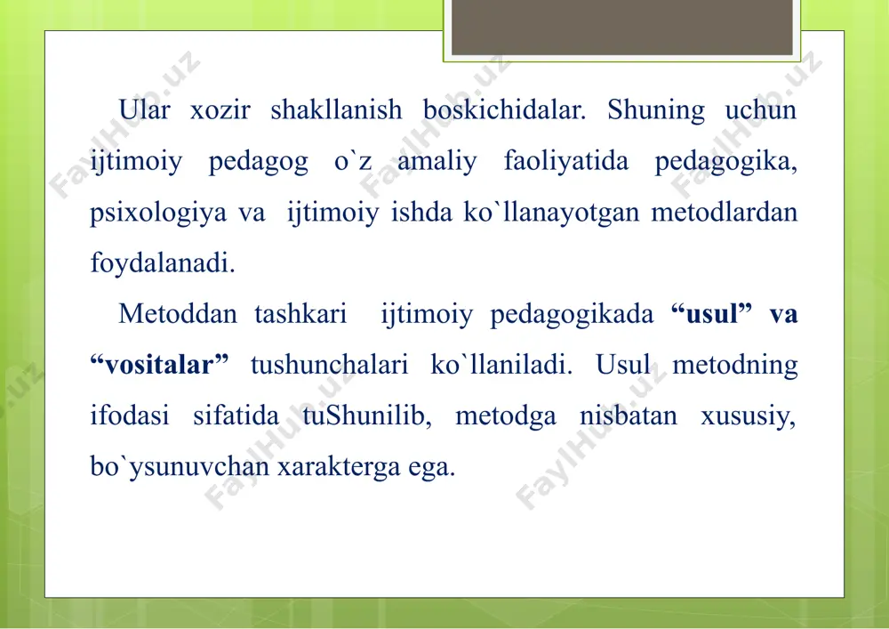 ijtimoiy pedagogika ishontirish metodi - Page 5