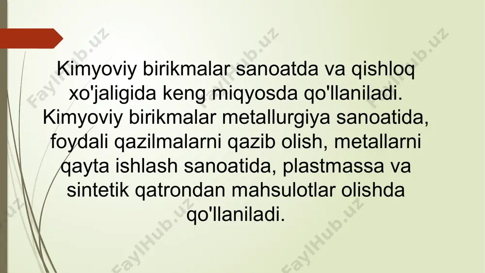 ihatdan baho berishda tajribalar mohiyatiga qarab o'tkir va surunkali tajribalar tafovut qilinadi. kimyoviy birikmaning zaharlilik darajasini aniqlash maqsadida bir yo'la o'tkaziladigan tekshiruvga o'tkir tajriba deyiladi, o'sha modda organizmga surunkasiga bir necha marta yuborilganda, qanday o'zgarishlar keltirib chigarishini (fiznologik, morfologik, klinik va hokazo), shuningdek, o'ldiradigan miqdorlarni aniqlash maqsadida tajribalar o'tkazish surunkali yoki kimyoviy sinamalar deb ataladi. kimyoviy birikmalarni baholash. qo‘rg‘oshindan zaharlanish (saturnizm) qo'rg'oshin nafas orqali tushadi. bunda u to'ppa-to'g'ri katta qon aylanish doirasiga tushib, a'zolarga tarqaladi. qo'rg'oshindan zaharlanishda ilikning ta's irlanishi natijasida eritrotsitlarda bazofil donachalar hosil bo'la boshlaydi. bu faqat kasallikka xos belgi bo'lib hisoblanadi. bundan tashqari, qo'rg'oshindan zaharlanganda siydikda uning miqdori 0,1 mg/l dan oshadi.ba'zan qo'rg'oshin periferik asab sistemasiga ta'sir qiladi, shu tufayli parezlar(mushaklarning kuchsizlanishi yoki harakatlanishining qisman yo‘qolishi) yuzaga keladi, hatto yozuvchi mushaklar falajlanadi, zaharlanishning og'ir turida entsefalopatiya alomatlari kuzatiladi zaharlanishning oldini olish uchun bo'yoq o'mida qo'rg'oshin bo'yog'ini ishlatish, arra yasashda, qo'rg'oshindan taglik qilishda chinni hamda oyna sanoatida ishlatish …
