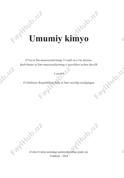 umumiy kimyo — DOCX