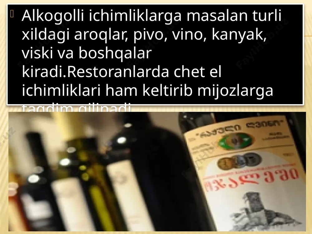 restoranda spirtli va spirtsiz ichimliklar - Page 4
