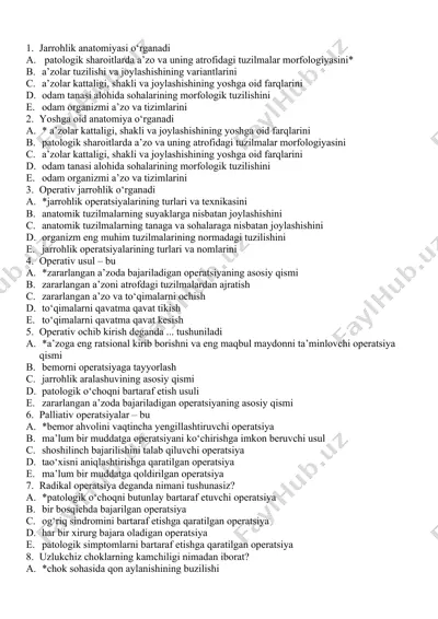 jarrohlik anatomiyasi — DOCX