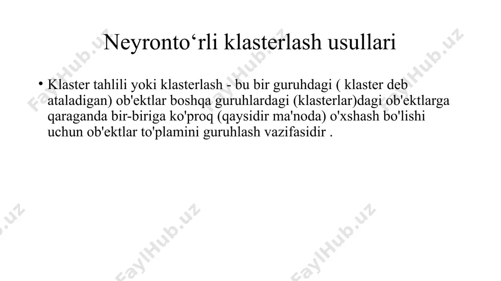 neyronto‘rli klasterlash usullari - Page 3
