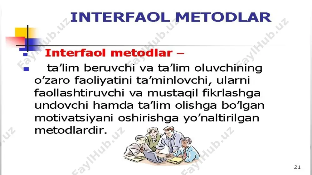 mahamadaliyev rustamning milliy g‘oyani o’qitishda interfaol usullardan foydalanish taqdimoti - Page 4