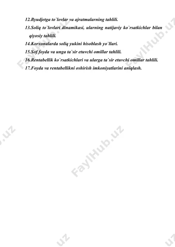 arning shakllanish qatorlari bo`yicha o`zgarishlari baholanadi, natijaviy ko`rsatkichlarning omilli tahlili o`tkaziladi, imkoniyatlari o`rganiladi, natijaviylikni yaxshilashning chora-tadbirlari belgilanadi. shuningdek, korxonaning foydalilik darajasini xarakterlovchi rentabellik ko`rsatkichi va uning omilli tahlili amalga oshiriladi. foyda yoki zarar – bu boshqa umumlashgan daromadning tarkibiy qismlaridan tashqari jami daromaddan xarajatlar chegirilganidan keyingi qolgan natijasidir. jami daromad – bu davr mobaynidagi operatsiyalar va boshqa hodisalar natijasida kapitalda yuzaga keladigan o`zgarishlardir. jami umumlashgan daromad “foyda yoki zarar”ning hamda “boshqa umumlashgan daromad”ning barcha qismlarini qamrab oladi. umumlashgan daromad – foyda va zararlarning barcha manbalaridan to`plangan natijadir. kelgusida iqtisodiy naf keltiruvchi qiymatliklar aktivlarni kelib tushishi yoki ko`payishi aktivlarni chiqib ketishi yoki kamayishi daromad va xarajatlar farqi naflilikni nisbiy ifodasi aktivlar daromad xarajat foyda rentabel lik rasm. moliyaviy natijalarni ifodalovchi ko`rsatkichlarning bir-biriga bog`liqligi aktivlar – subyekt nazorat qiladigan, kelgusida ulardan daromad olish maqsadida avvalgi faoliyat natijasida olingan iqtisodiy resurslardir. daromad – aktivlarning kelib tushishi yoki ko`payishi yoxud majburiyatlarning kamayishi shaklida iqtisodiy …