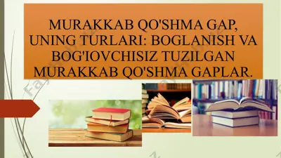 murakkab qo'shma gaplar — PPTX
