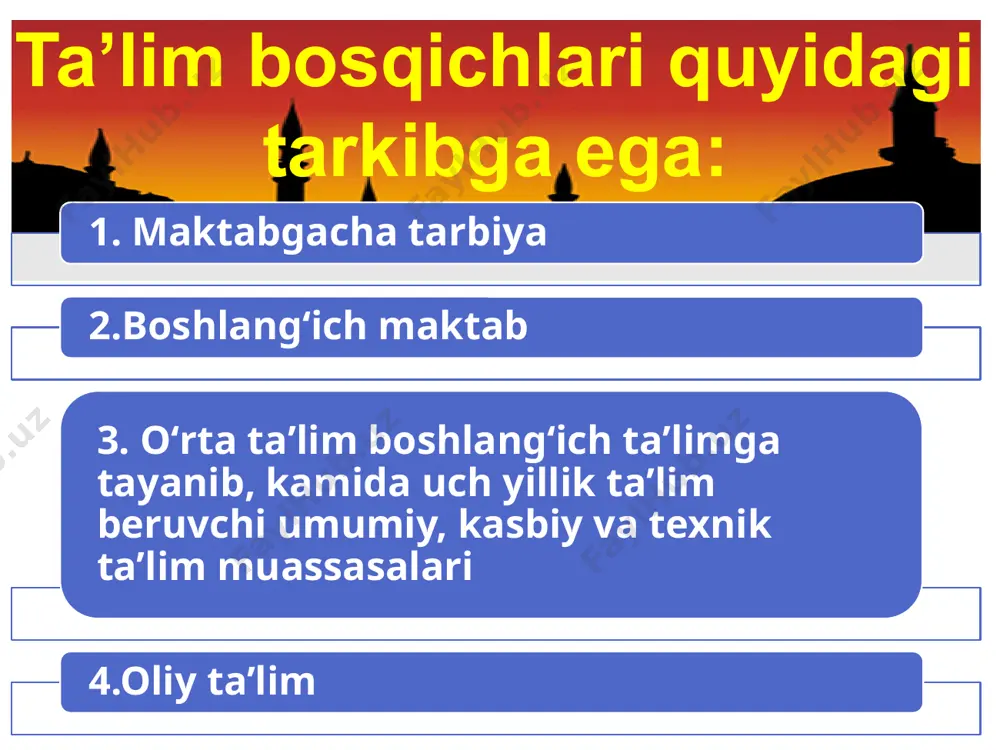 maqsadda til о‘rgatish markazlari musiqa, xalq о‘yinlari, foto, teatr studiyalari, shaxmat-shashka klublari, turli sayohatlar uyushtirish, lagerda dam olishni tashkil qilish hamshiralik, rassomchilik tо‘garaklari yо‘lga qо‘yilayotir, ular orqali turli tanlovlar о‘tkazishni amalga oshirilmoqda. talabalar va о‘quvchilar uchun sportning turli sohalari bо‘yicha seksiyalar tashkil etilgan, ularda sportning ommaviy turlari bо‘yicha turnirlar, musobaqalar tashkil etilmoqda. qizlar uchun esa qо‘lda tо‘qish, bichish-tikish, pazandalik yо‘nalishlaridagi tо‘garaklar mavjud. ular tomonidan tо‘qilgan, tikilgan, tayyorlangan mahsulotlar har yili anqaradagi katta kо‘rgazmada namoyish etiladi. e’tiboringiz uchun tashakkur!!! image2.png image3.jpeg image4.jpeg image5.jpeg image6.jpeg image7.jpeg image8.png image9.png image10.jpeg image11.jpeg image12.jpeg image13.jpeg image14.jpeg image15.jpeg