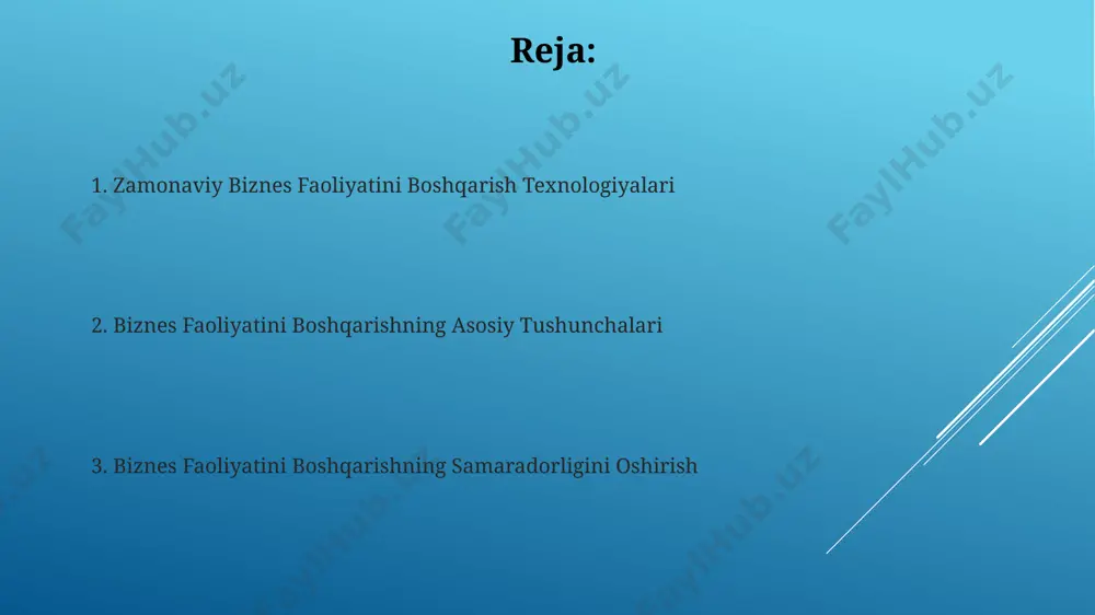 oshirishga yordam beradi, bu esa biznes samaradorligini sezilarli darajada yaxshilaydi. muvaffaqiyatli kfb tizimi, real vaqt rejimida ma'lumotlarni yig'ish va tahlil qilish imkonini beruvchi, kamida 3 ta turdagi it-vositalaridan foydalanishni talab qiladi, masalan, crm, erp va bi tizimlari. xavflarni boshqarish xavflarni boshqarishda kutilmagan xarajatlarning 15% gacha kamayishi va daromadning 10% gacha o'sishi kuzatilishi mumkin, bu esa biznesning barqarorligini oshiradi. xavflar matritsasi orqali xavf ehtimoli va ta'sirini aniqlash va ularni yuqori, o'rta va past darajalarga tasniflash mumkin, bu esa samarali boshqaruvni ta'minlaydi. optimallashtirish va takomillashtirish takomillashtirish loyihalarining 80% muvaffaqiyatsiz tugashiga yo'l qo'ymaslik uchun, aniq maqsadlarni, o'lchovli ko'rsatkichlarni va bosqichma-bosqich strategiyani belgilash muhim ahamiyatga ega. zamonaviy bap (business activity monitoring) tizimlari, real vaqt rejimida biznes jarayonlarini kuzatish orqali, 30% gacha tezroq muammolarni aniqlash va 2x tezroq hal qilish imkonini beradi. avtomatlashtirish va integratsiya api integratsiyasi orqali tashqi tizimlar bilan bog'lanish, ma'lumot almashinuvi tezligini 5 barobar oshirib, mijozlarga tezkor xizmat ko'rsatishni ta'minlaydi. avtomatlashtirish orqali …