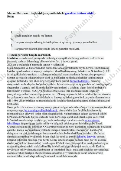 ishchilar haqida ma'lumot — DOCX